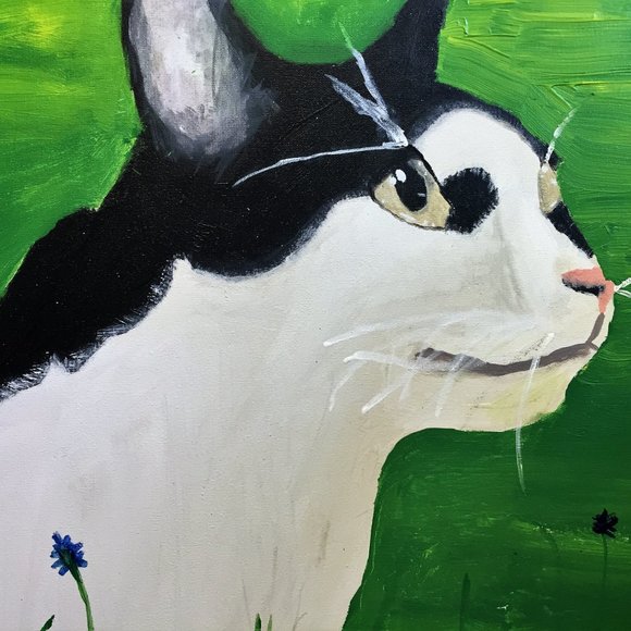 LILA Framed 8" x 10" Print Original Painting Cat - Picture 2 of 2